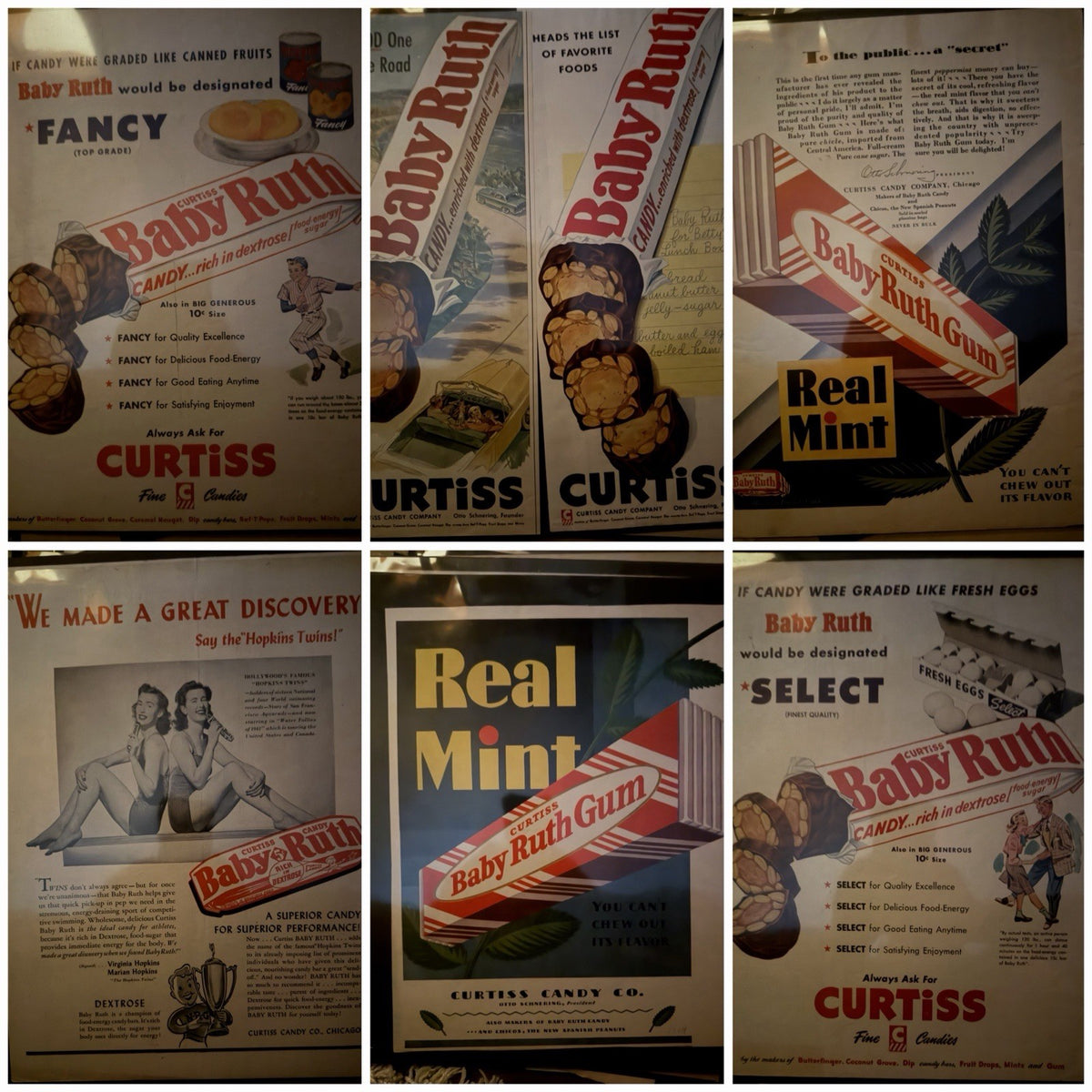 Ultimate Vintage Baby Ruth Archive Lot 1928-1960s Ads Rare Display Box Curtiss – photo 5