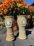 Grey Fox Pottery Dragon Cups Pair 2016 Maryland Renaissance Festival 40th Anniv