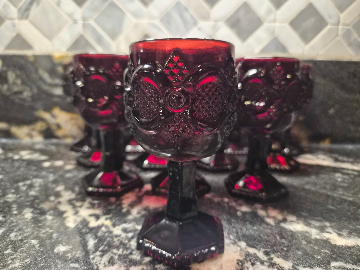 Avon 1876 Cape Cod ruby red cordial/sherry glasses (set of 13) – photo 3