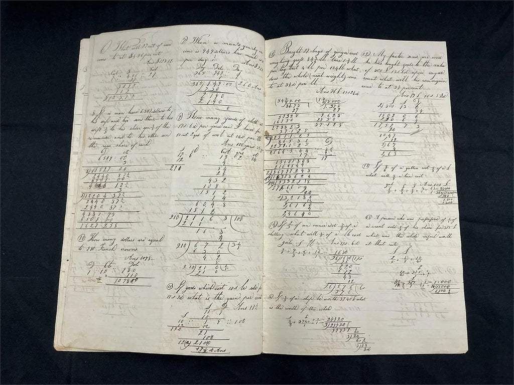 1844 Jacob Kutz Handwritten Ciphering Book Arithmetic Manuscript PA Americana – photo 10