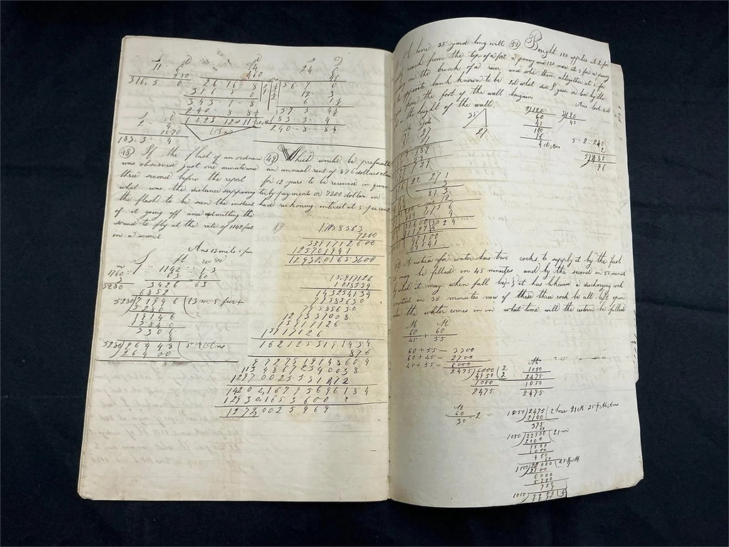 1844 Jacob Kutz Handwritten Ciphering Book Arithmetic Manuscript PA Americana – photo 12