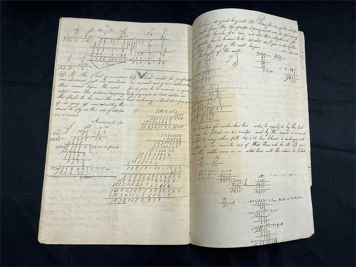 1844 Jacob Kutz Handwritten Ciphering Book Arithmetic Manuscript PA Americana – photo 12